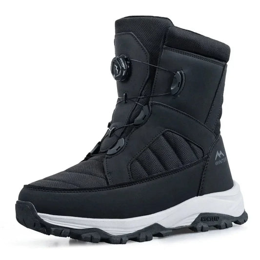Men’s Waterproof Winter Snow Boots Warm Plush Anti-Slip Outdoor Ski Shoes
