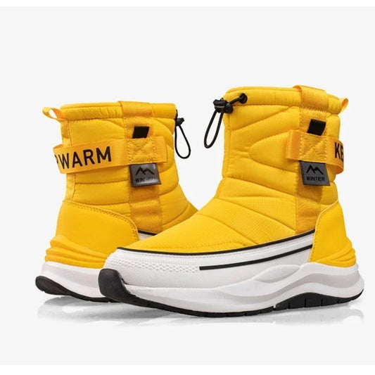 Unisex Snow Boots – Waterproof, Warm Plush-Lined Winter Walking Boots with Anti-Slip Thick Sole for Outdoor & Ski Use