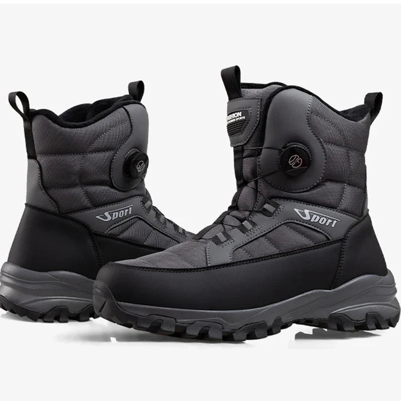 Men’s Winter Snow Boots – Warm Plush, Waterproof, Anti-Slip Outdoor Winter Shoes