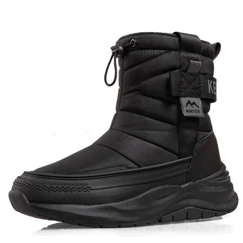 Unisex Snow Boots – Waterproof, Warm Plush-Lined Winter Walking Boots with Anti-Slip Thick Sole for Outdoor & Ski Use