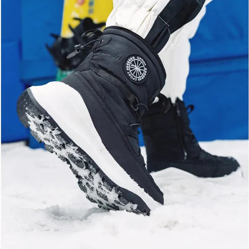 Men’s Waterproof Winter Snow Boots Warm Plush Anti-Slip Outdoor Boot