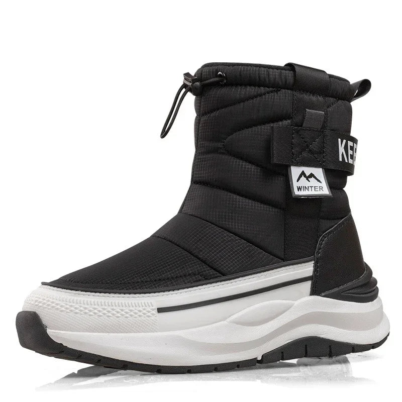 Unisex Snow Boots – Waterproof, Warm Plush-Lined Winter Walking Boots with Anti-Slip Thick Sole for Outdoor & Ski Use