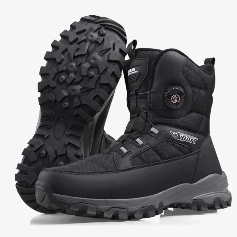 Men’s Winter Snow Boots – Warm Plush, Waterproof, Anti-Slip Outdoor Winter Shoes