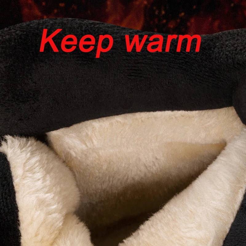 Men’s Winter Snow Boots – Warm Plush, Waterproof, Anti-Slip Outdoor Winter Shoes