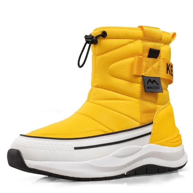 Unisex Snow Boots – Waterproof, Warm Plush-Lined Winter Walking Boots with Anti-Slip Thick Sole for Outdoor & Ski Use